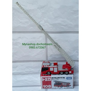 Đồ chơi mô hình tĩnh xe tomica, No.108 Hino Aerial Ladder Fire Truck