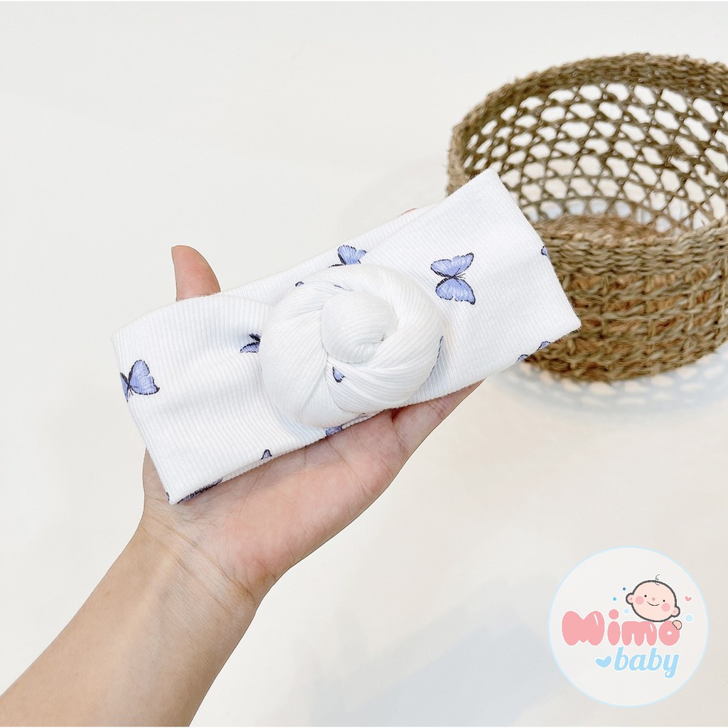 Băng đô bản to xoắn ốc cho bé - vải thoáng khí mềm mại Mimo Baby BD05