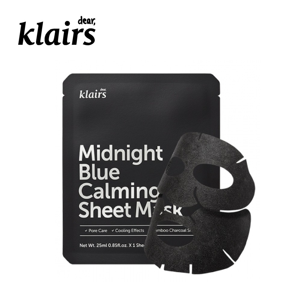 Mặt nạ làm dịu da Dear Klairs Midnight Blue Calming Sheet Mask 25ml