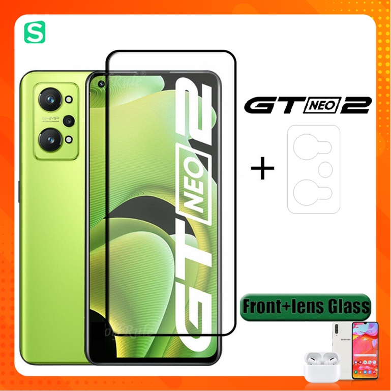 Kính Cường Lực Realme Gt Neo 2 - Realme Gt Neo 3 Full Màn Hình , Full Keo Toàn Màn Hình + Dán Bảo Vệ Camera