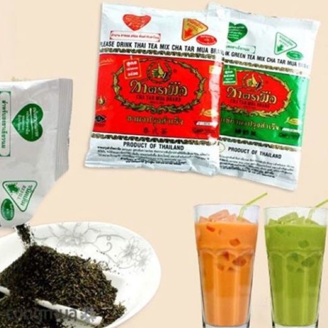 Trà Thái xanh 200g (Loại Thái xịn) Làm trà sữa Keto với coffee mate và rau câu cá dẻo .
