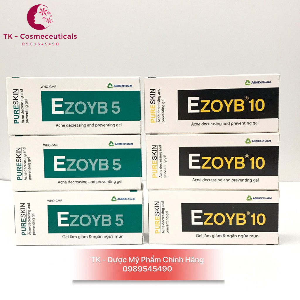 EZOYB 5 / EZOYB 10 Giúp Giảm Và Ngăn Ngừa Mụn Trứng Cá 10g