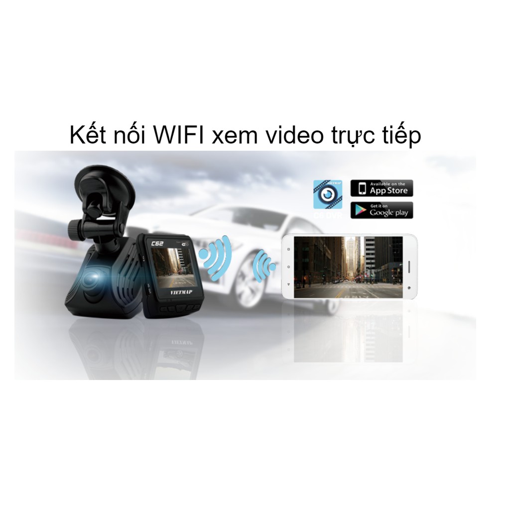 [Mã ELHA1503 giảm 5% đơn 3TR] Camera hành trình Vietmap C62S | Hành trình trước sau GPS giọng nói + Kèm Thẻ nhớ