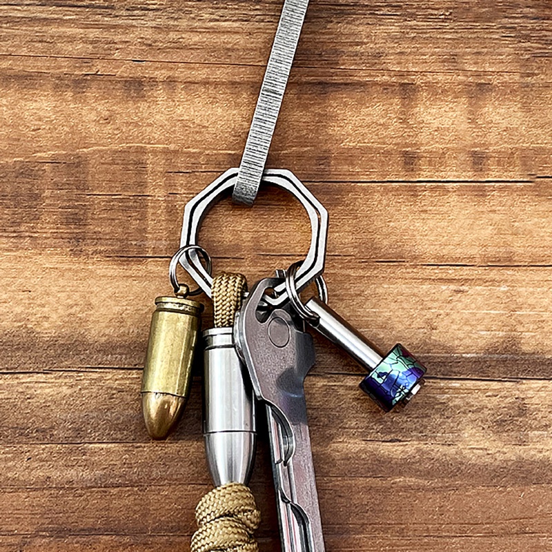 Móc Khóa Hình Trụ Bằng Hợp Kim Titan Nhiều Màu Sắc