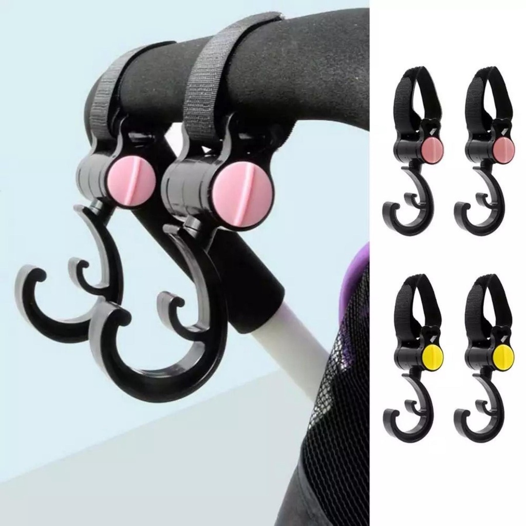 Móc Treo Đồ Chịu Lực 20kg Xoay 360 Độ Gắn Xe Đẩy Em Bé Tiện Dụng