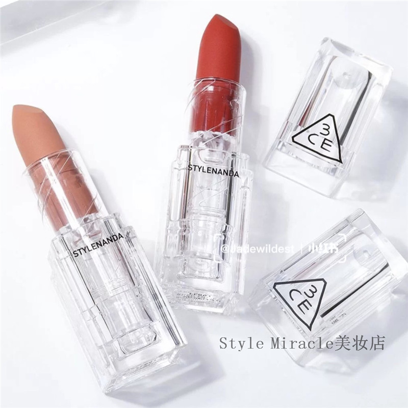 Son môi 3CE Clear Acrylic Dạng Lì Dùng Để Trang Điểm Làm Đẹp | BigBuy360 - bigbuy360.vn