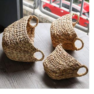 Set 3 bộ giỏ đan lục bình