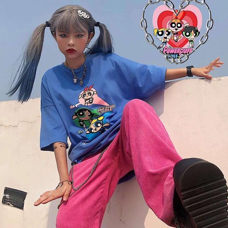 NRVP Áo Thun 100% Cotton Dáng Rộng Thời Trang Hàn Quốc Cho Nữ