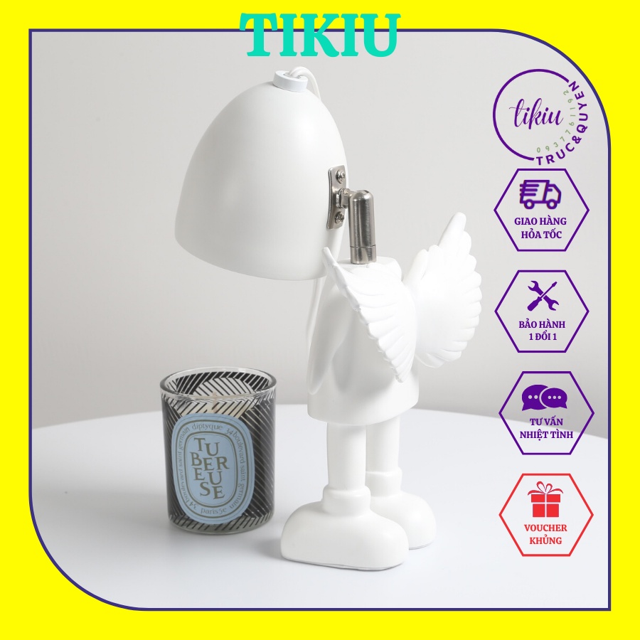 Đèn đốt nến thơm TIKIU PHONG CÁCH KUTE MÔ HÌNH THIÊN THẦN CÓ CÁNH Phụ kiện nến thơm Yankee, Bath & Body Works 2022