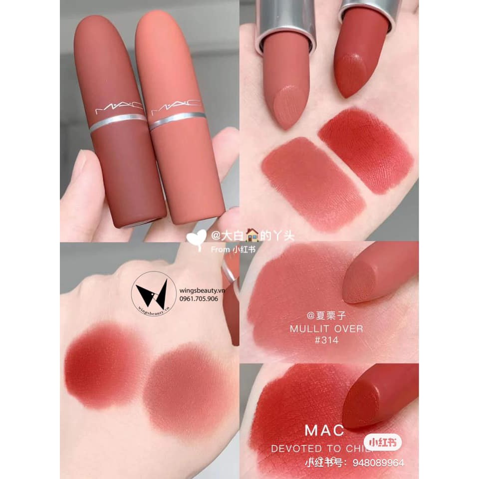 MAC - Son thỏi lì Showstopper Powder Kiss Lipstick