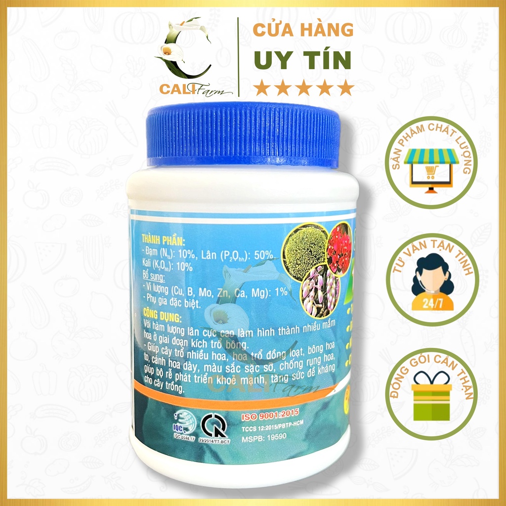 Phân bón Siêu Lân Xanh 10-50-10+Te hũ 100gram