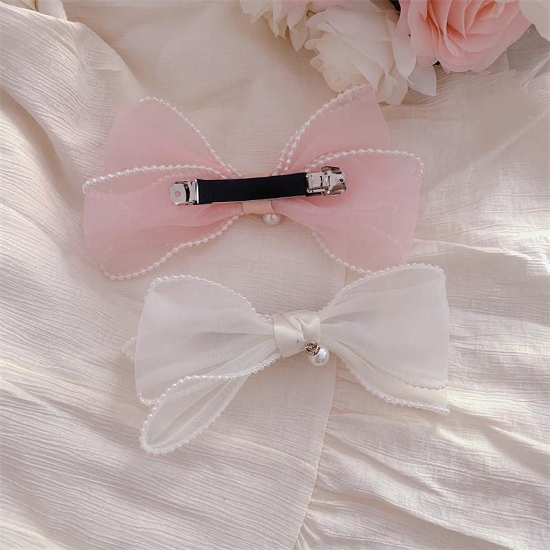 Kẹp Tóc Nơ Lớn Ngọt Ngào Kiểu Hàn Quốc Cho Nữ