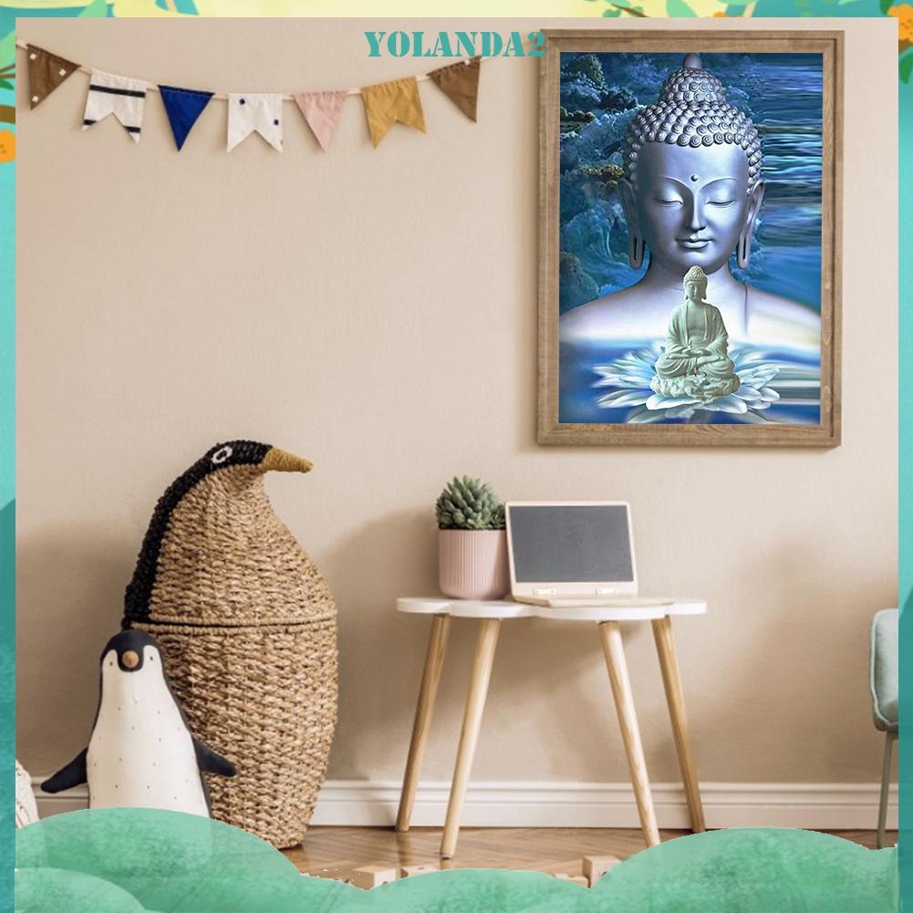 Tranh đính đá kim cương toàn bộ 5D DIY hình bức tượng Phật