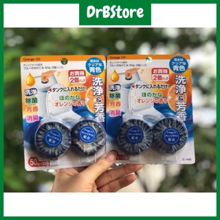 Viên thả bồn cầu hương cam Hàng Nhật, set 2 viên dùng được 3-4 tháng DrbStore