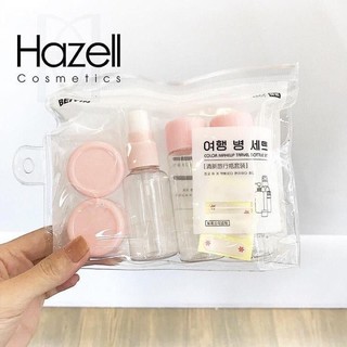 Bộ chiết mỹ phẩm 7 món kèm túi zip
