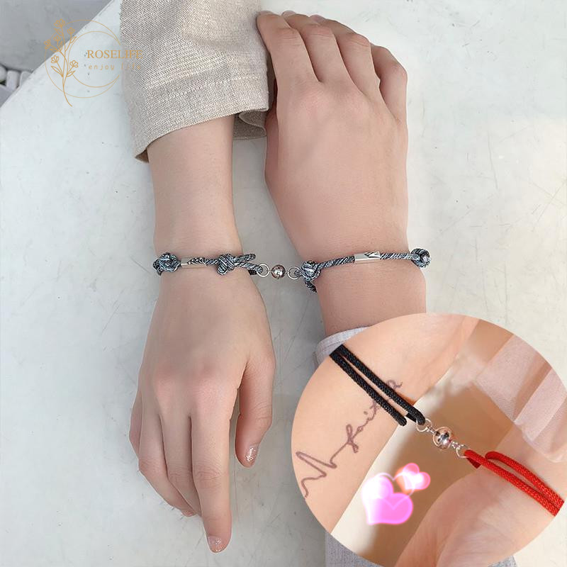 Set 2 Vòng Tay Cặp Đôi Dạng Dây Thừng Cổ Điển
