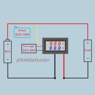 led đo dòng và áp DC 100V-10A