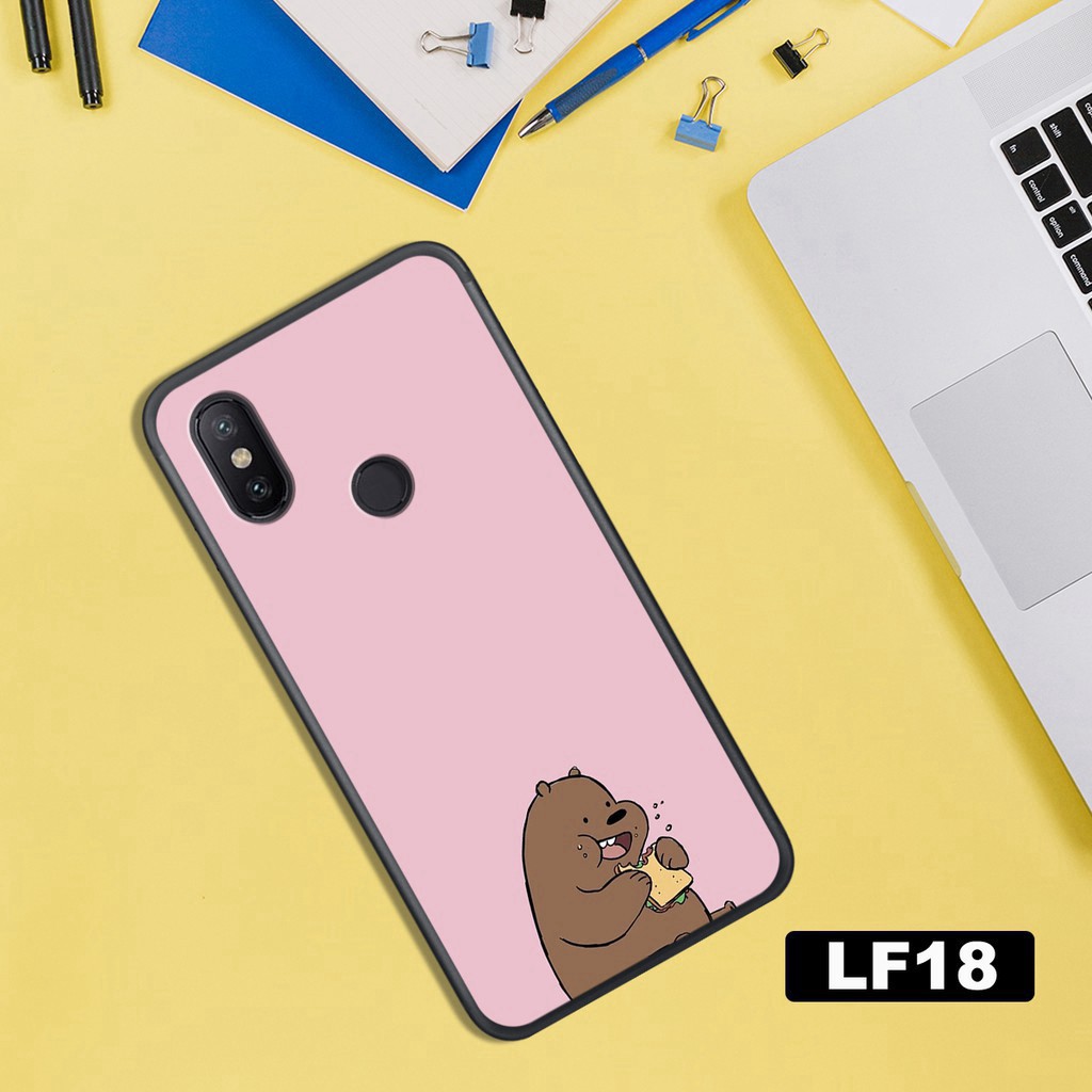 ỐP LƯNG XIAOMI MI A2/MI 6X - MI A2 LITE/REDMI 6 PRO  IN HÌNH VŨ TRỤ-GẤU WE BARE BEAR CHẤT LƯỢNG . [Giá Xưởng]