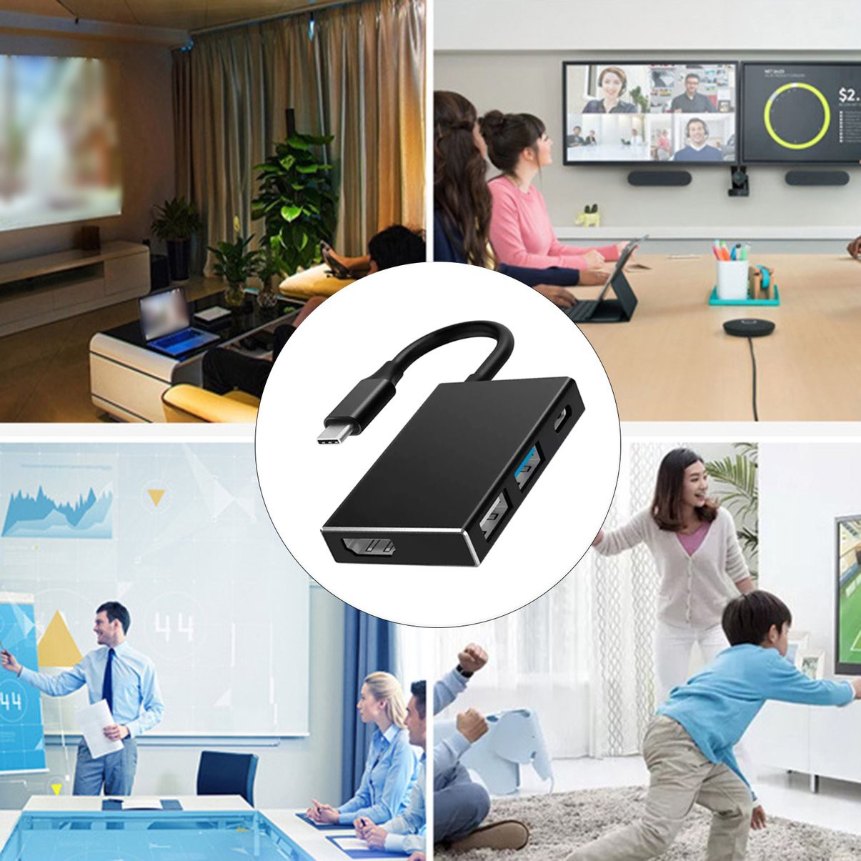 Bộ Sạc Chuyển Đổi 4 Trong 1 Usb Type C Sang Hdmi-Compatible Digital Av Cho Nintendo | BigBuy360 - bigbuy360.vn
