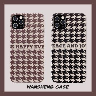 Ốp Điện Thoại Họa Tiết Houndstooth Tiếng Anh Dành Cho Iphone 11 11 Pro Max Xr Se