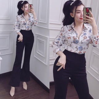 Quần ống loe đủ màu