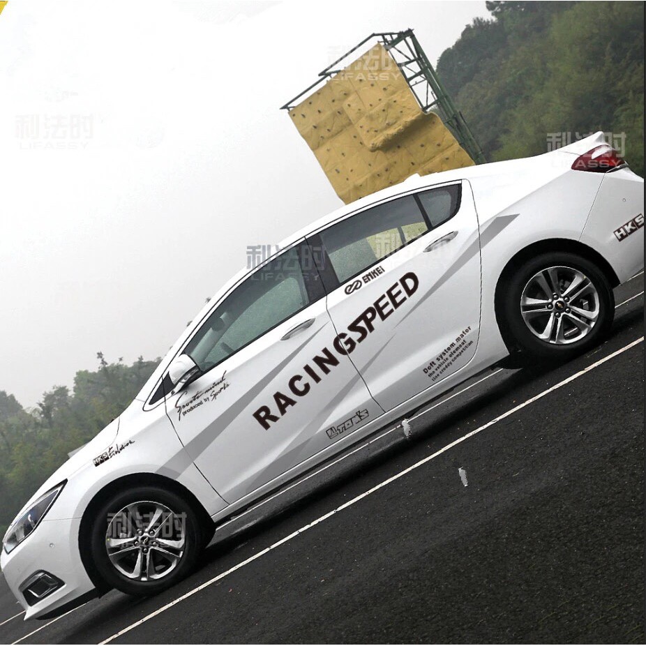 Tem dán sườn xe ô tô phong cách thể thao ST0026