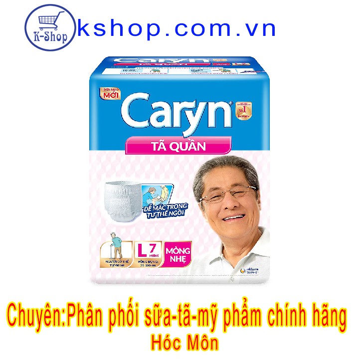 [Mẫu Mới]Tã quần Caryn LOẠI MỎNG NHẸ  cho người lớn size L7 (75-100CM)