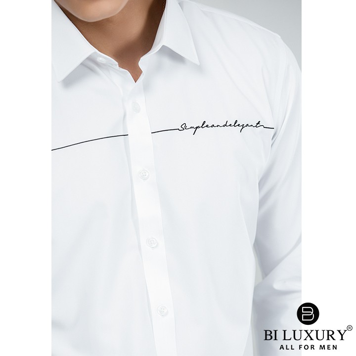 Áo sơ mi nam trắng dài tay Biluxury SMDT018TRK vải nano cao cấp chống nhăn form body fit thanh lịch | BigBuy360 - bigbuy360.vn