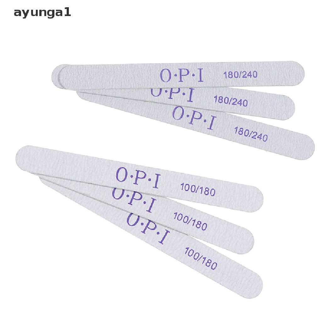 [ayunga1] 10Pcs Wood Nail File Thick Double Side Nail Art Sanding Buffer Files [new]