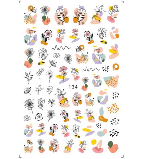 sticker trang trí nail eb134