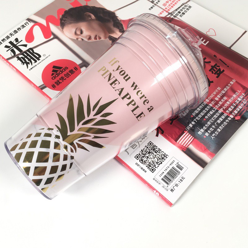 Cốc Nhựa Uống Nước , Trà Sữa .... Pineapple Xinh Xắn