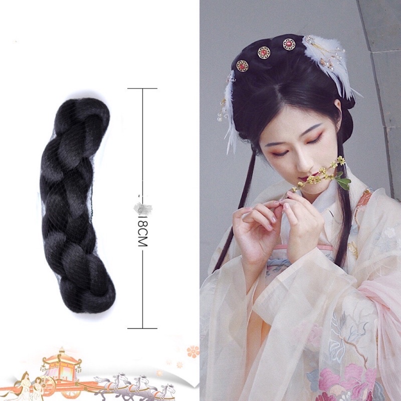 Búi độn tóc cổ trang xoắn đỉnh loại đẹp dùng vấn tóc mix hanfu có sẵn nhiều size