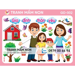 Decal mầm non - góc gia đình gd-002
