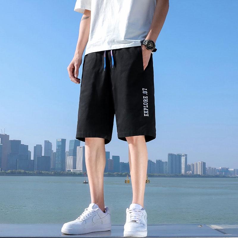 Quần Short 100% Cotton Dáng Rộng Thời Trang Mùa Hè Dành Cho Nam Giới