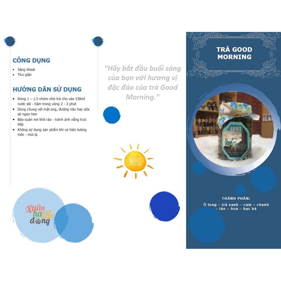 [Mã 267FMCGSALE giảm 8% đơn 500K] Trà buổi sáng Goodmorning Đà Lạt 1893 giúp tỉnh táo, hộp nhựa | BigBuy360 - bigbuy360.vn