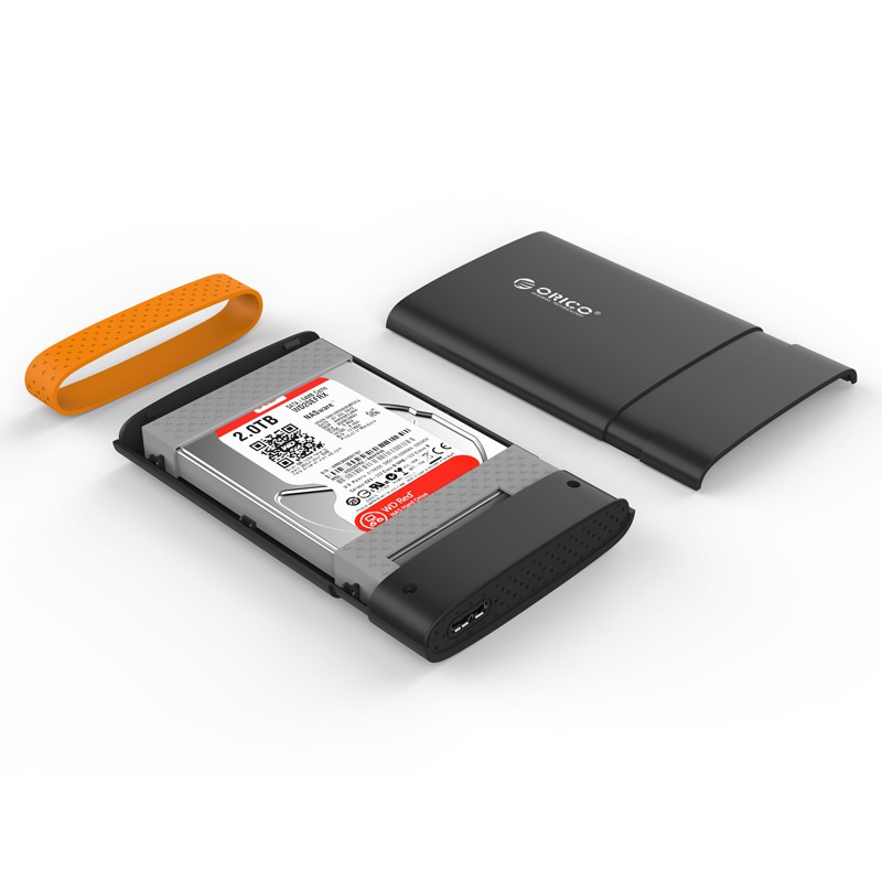 Hộp ổ cứng 2.5&quot; SSD/HDD SATA 3 USB 3.0 ORICO 2538U3-BK( ĐEN)