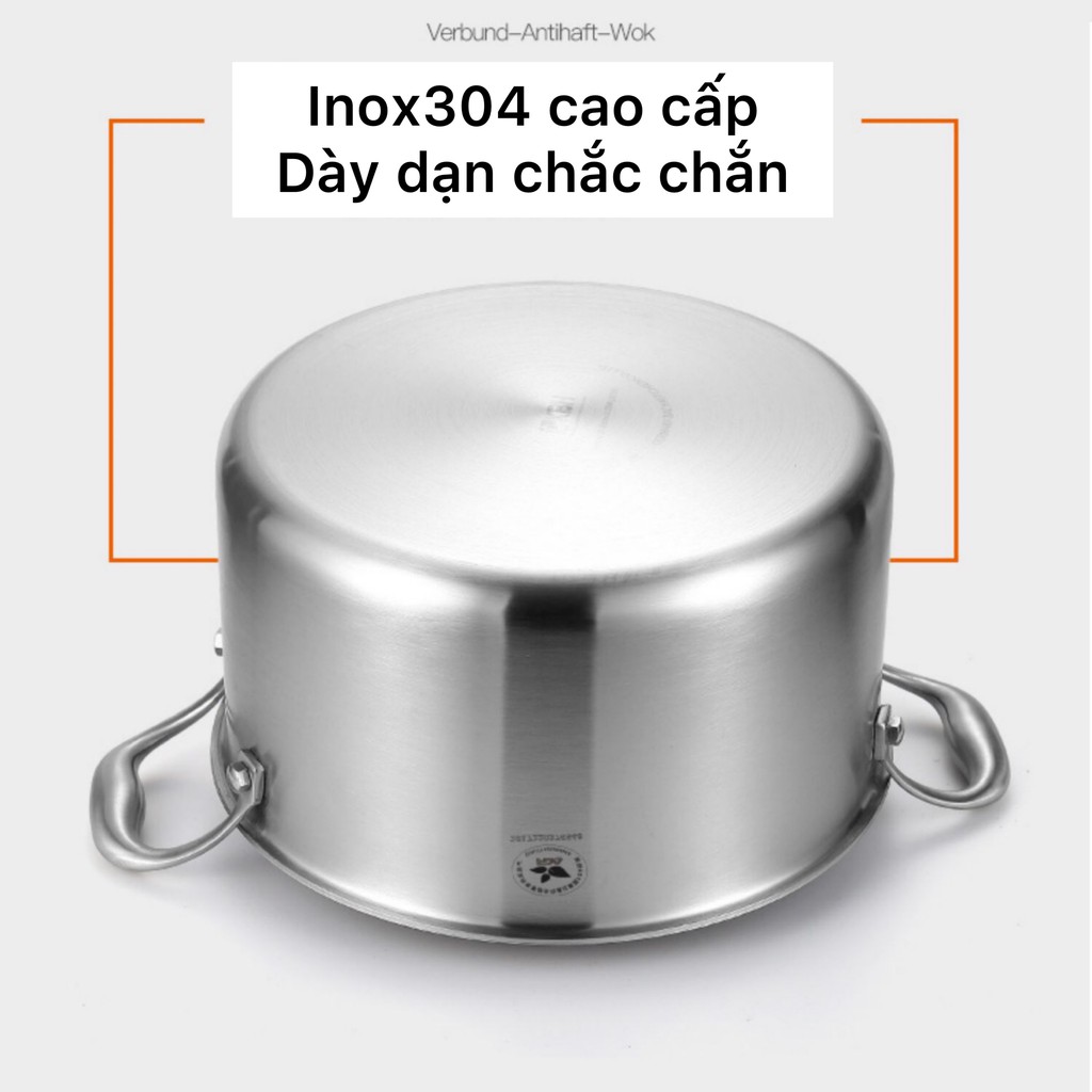 Nồi nấu canh inox304 KBH - thương hiệu Đức, nồi canh