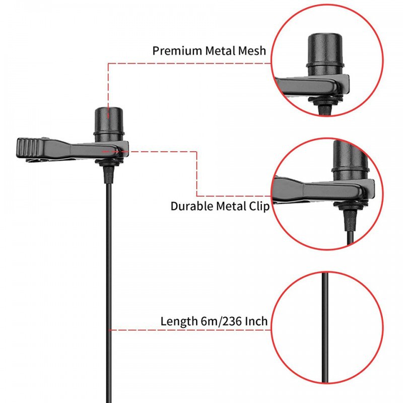 BOYA BY-M1 PRO - Hàng Chính Hãng - Mic thu âm cổng 3.5mm dành cho Điện thoại/Máy ảnh