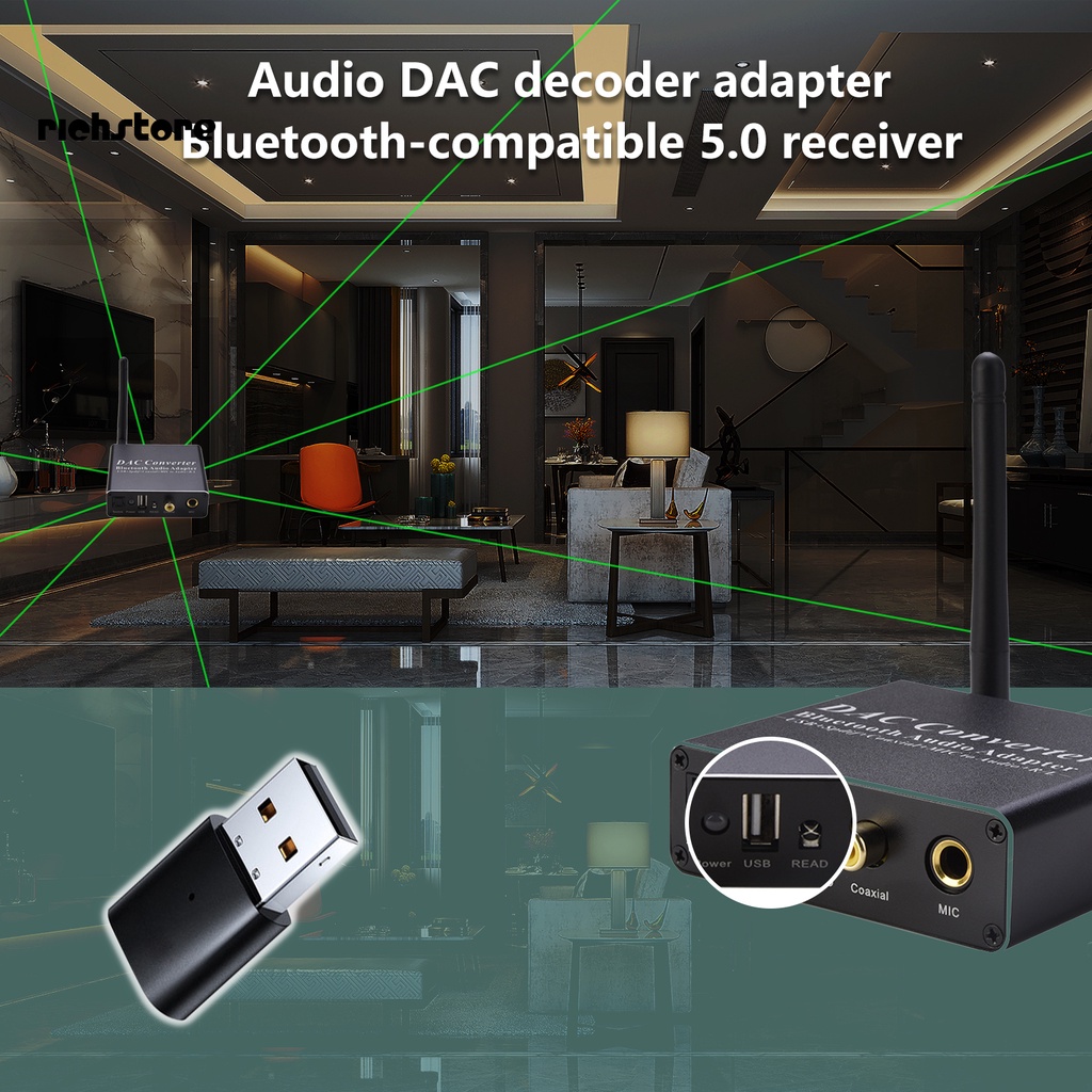 Máy giải mã âm thanh DAC USB bluetooth 5.0 đa năng chuyên dùng cho bộ khuếch đại âm thanh