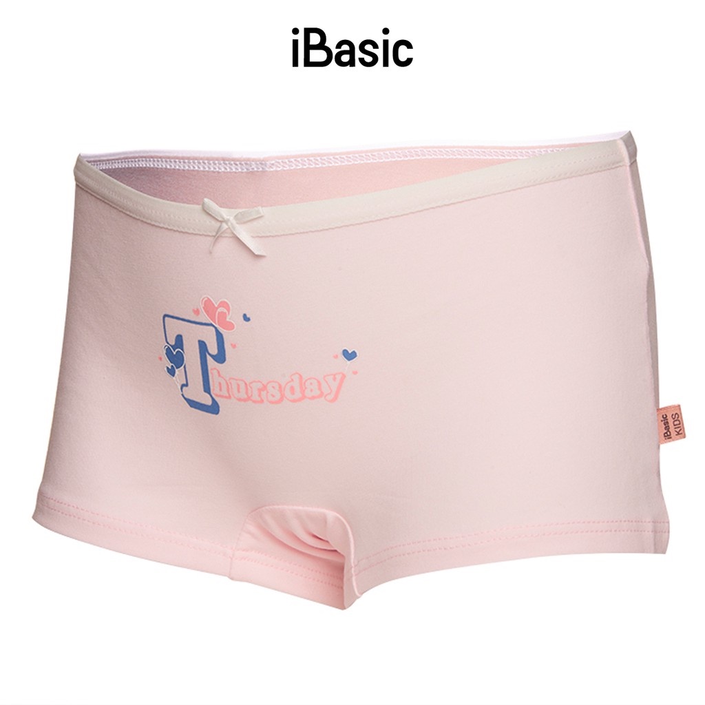 Hộp 7 quần lót bé gái cotton 7 màu iBasic PANG019