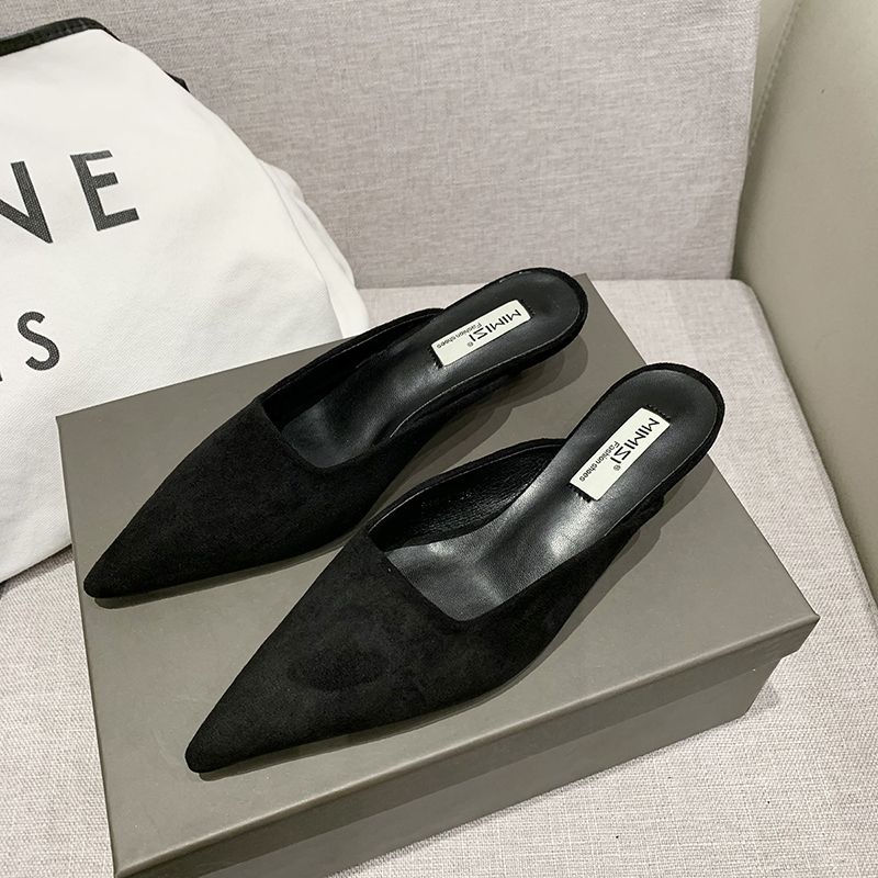 Dép Cao Gót Mũi Nhọn Thời Trang Mùa Hè Hàn Quốc 2022 Mới Cho Nữ