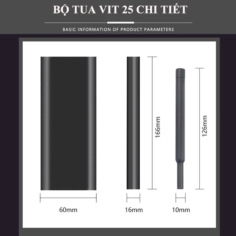 Bộ Tua Vít Bỏ Túi Đa Năng ABG Chi Tiết 20+ Vít Từ Tính Mạnh Thiết Kế Hộp Nhựa Sần Chống Bám Vân Tay Cao Cấp