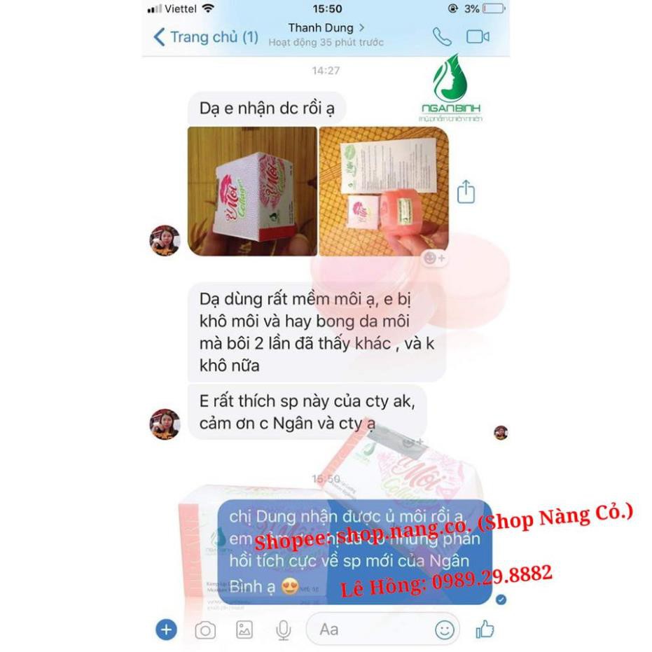 Ủ MÔI Collagen Ngân Bình 5g, Dưỡng MÔI KHÔ NỨT NẺ, Khử MÔI THÂM BONG TRÓC, LÀM HỒNG MÔI, HỒNG NHŨ HOA