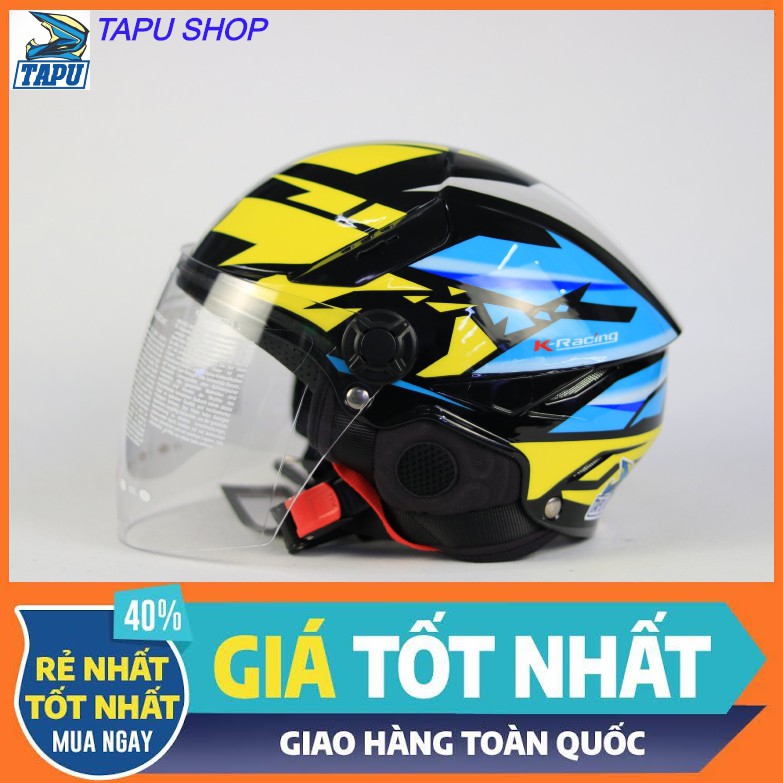 [FREE SHIP] MŨ BẢO HIỂM 1/2 NỬA ĐẦU KYT TIGER ( XANH VÀNG)