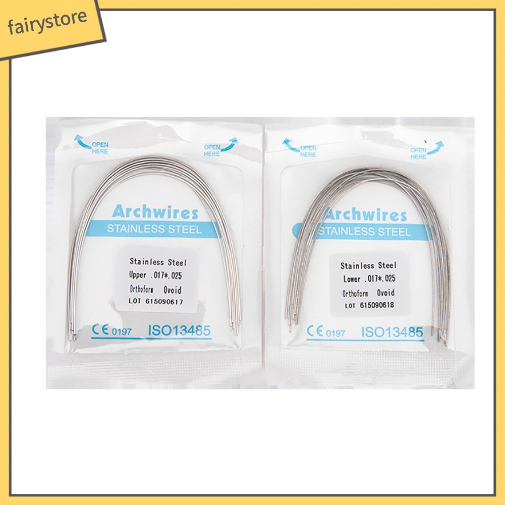 [Hàng mới về] Set 10 dây cung chỉnh nha hình oval bằng thép không gỉ