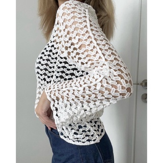 Áo móc trắng Whity Crochet Top A011