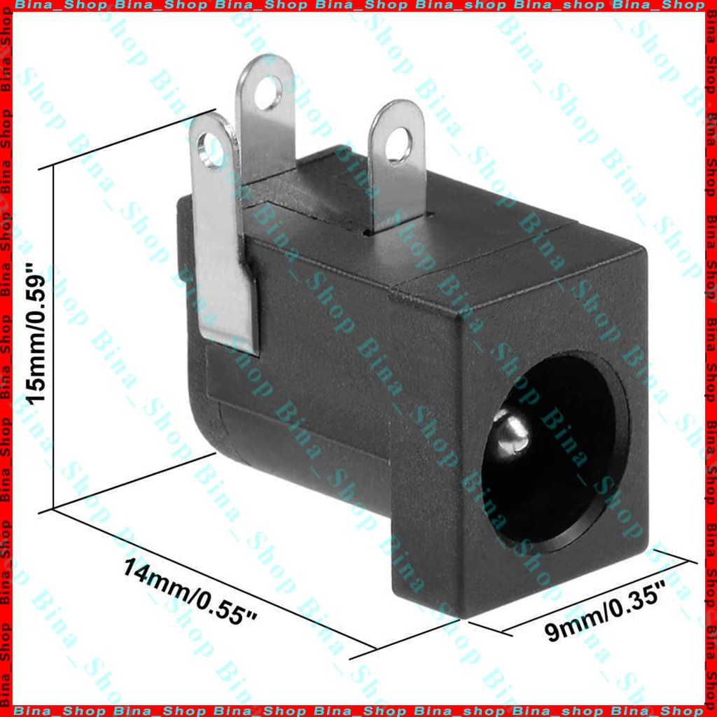 [10 cái] Jack DC 5.5x2.1 vuông (jack cái)