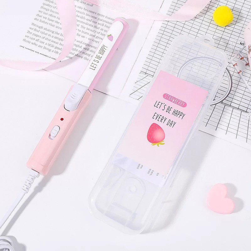 Máy Uốn Tóc Dâu Hồng Và Mắt Ngủ