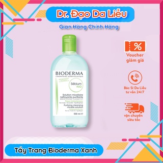 [HÀNG CÔNG TY- NHẬP KHẨU] Tẩy trang Bioderma Xanh dành cho Da Hỗn Hợp, Da Dầu da mụn 500ml - DR.ĐẠO