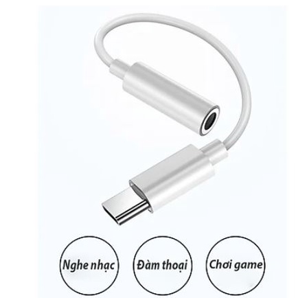 Cáp chuyển đổi âm thanh cổng Type C ra cổng 3.5mm